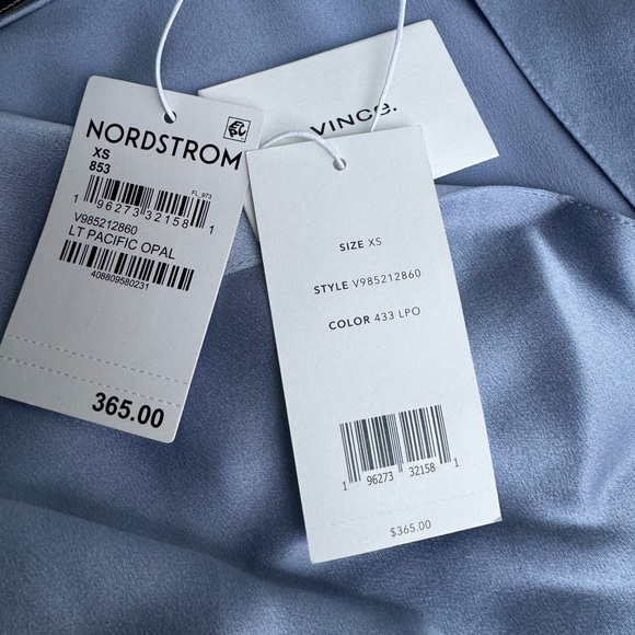 VINCE Pacific Opal Silk Dolman Draped Blouse size XS new w tags $365 - Picture 12 of 15